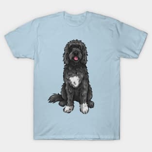 Cute Portuguese Water Dog | Black T-Shirt